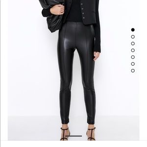 Zara faux leather leggings